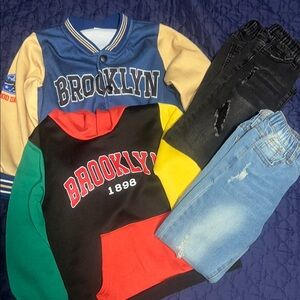 Brooklyn Kids Colorful Hoodie and Jacket Set